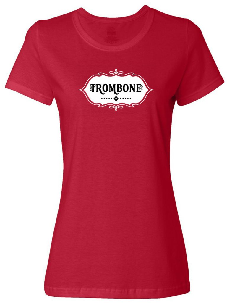 Inktastic Trombone White Emblem Women s T-Shirt